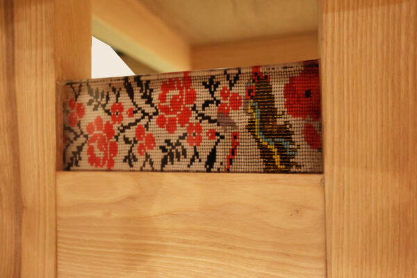 White Oak, Flower, and Czech Bead Art Desk - Image 8